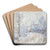 Lentre de Giverny sous la neige by Claude Monet Art Drink Coaster set