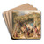 Figures and Animals in a Vineyard by John Frederick Lewis Art Drink Coaster set