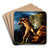 Hercules Killing the Centaur Nessus by Sebastiano Ricci Art Drink Coaster set Hercules Killing the Centaur Nessus by Sebastiano Ricci Art Drink Coaster set