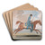 Racehorse at Exercise, Ridden by a Training-Groom. by James Seymour Art Drink Coaster set Racehorse at Exercise, Ridden by a Training-Groom. by James Seymour Art Drink Coaster set