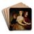 The Parmly Sisters by Thomas Prichard Rossiter Art Drink Coaster set The Parmly Sisters by Thomas Prichard Rossiter Art Drink Coaster set