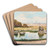 View from the Belvedere over Vienna by Friedrich Frank Art Drink Coaster set