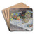Apples and Grapes by Claude Monet Art Drink Coaster set