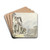 Street in Mhlbach by Friedrich Ernst Morgenstern Drink Coasters - set of 4