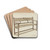 Church Bench - Wooden by Majel G. Claflin Drink Coasters - set of 4