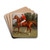 Chestnut racehorse, possibly Chaos, winner of the Second Futurity Stakes, with jockey up by Henry Stull Drink Coasters - set of 4