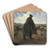 Shepherd Tending His Flock by Jean-Franois Millet Art Drink Coaster set