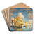 Fishing Boats In The Lagoon, Venice by Konstantin Ivanovich Gorbatov Art Drink Coaster set