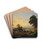 Hilly Landscape with River and Bridge by Peter Birmann Drink Coasters - set of 4