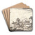 Lille landskab med to geder by Karel Dujardin Art Drink Coaster set