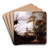 Landscape with a Church by Jacob van Ruisdael Art Drink Coaster set