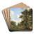 Landscape near Hilversum by Georgius Jacobus Johannes van Os Art Drink Coaster set Landscape near Hilversum by Georgius Jacobus Johannes van Os Art Drink Coaster set