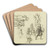 Study sheet; Children by Jakob Becker Art Drink Coaster set