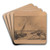 Gestrande schuiten by James Ensor Art Drink Coaster set Gestrande schuiten by James Ensor Art Drink Coaster set