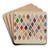 Patches of Diamond Patchwork Quilt by Edith Magnette Art Drink Coaster set Patches of Diamond Patchwork Quilt by Edith Magnette Art Drink Coaster set