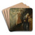 Prospero, Miranda and Ariel, from 'The Tempest,' Act I, scene ii by Thomas Stothard Art Drink Coaster set