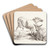 Et stende og et liggende fr by Nicolaes Pietersz. Berchem Art Drink Coaster set Et stende og et liggende fr by Nicolaes Pietersz. Berchem Art Drink Coaster set