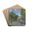 The Artists House at Argenteuil by Claude Monet Drink Coasters - set of 4