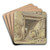 Scheune mit dreschenden Bauern by Heinrich Brkel Art Drink Coaster set