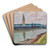 Fischerhafen in Nieuport (Belgien) by Alfred Zoff Art Drink Coaster set