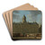 The Town Hall on Dam Square, Amsterdam by Gerrit Adriaensz. Berckheyde Art Drink Coaster set