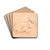 Veau couch by Jacques-Raymond Brascassat Drink Coasters - set of 4