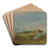 Hampstead Heath, with a Bonfire by John Constable Art Drink Coaster set