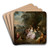 Repose in a Park by Jean-Baptiste Pater Art Drink Coaster set Repose in a Park by Jean-Baptiste Pater Art Drink Coaster set
