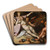 Sine Baccho Et Cenere Friget Venus by Abraham Bloemaert Art Drink Coaster set