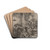 Christ driving the money changers from the temple by Rembrandt van Rijn Drink Coasters - set of 4