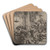Christ driving the money changers from the temple by Rembrandt van Rijn Art Drink Coaster set