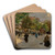 Le boulevard de Clichy by Louis Abel-Truchet Art Drink Coaster set