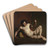 Male Nude Leaning on Staff by William Etty Art Drink Coaster set