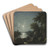 Moonlit fishing on the riverbank by Henry Pether Art Drink Coaster set