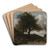 Souvenir of Normandy by Jean-Baptiste-Camille Corot Art Drink Coaster set