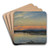 The Elbe In Evening Light by Johan Christian Dahl Art Drink Coaster set