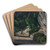 Landscape. Road with Trees in Rocky Mountains by Paul Czanne Art Drink Coaster set Landscape. Road with Trees in Rocky Mountains by Paul Czanne Art Drink Coaster set