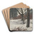 Bomen in de sneeuw by Willem Witsen Art Drink Coaster set