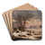 Winter Landscape near Vordingborg, Denmark by Johan Christian Dahl Art Drink Coaster set