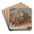 The London Royal Mail coach in the snow by Samuel Henry Alken Art Drink Coaster set The London Royal Mail coach in the snow by Samuel Henry Alken Art Drink Coaster set