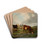 Cattle at the waterhole by Constant Troyon Drink Coasters - set of 4