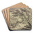 Landscape with ancient temple in a storm by Jan van Huysum Art Drink Coaster set