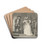 Fable XXV. The Scold and the Parrot by John Wootton Drink Coasters - set of 4 Fable XXV. The Scold and the Parrot by John Wootton Drink Coasters - set of 4