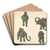 Toy Bank - Elephant by William O. Fletcher Art Drink Coaster set