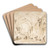 Architectural Capriccio; Vaulted Passageway Leading to a Square by Francesco Guardi Art Drink Coaster set