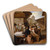 Rural Meal by Wolfgang Adam Tpffer Art Drink Coaster set