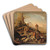 Shepherdess And Her Flock On A Path by Jan Baptist Weenix Art Drink Coaster set Shepherdess And Her Flock On A Path by Jan Baptist Weenix Art Drink Coaster set