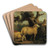 Two Sheep In A Landscape by George Morland Art Drink Coaster set