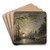 Clair De Lune Sur Un Canal, Dordrecht by Johan Barthold Jongkind Art Drink Coaster set