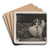 Reading lady by Carl Bloch Art Drink Coaster set